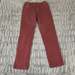 Bearbottom Clothing Chinos Burgundy Elastic Waist Flat Front Pants Size S 30"